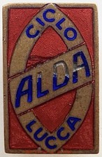 LUCCA CICLO ALDA DISTINTIVO PUBBLICITARIO FABBRICA PRODUZIONE BICICLETTE