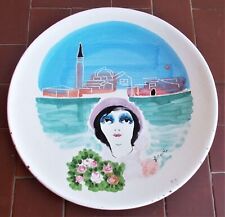 Piatto ceramica RENATO BORSATO Venezia - L'ANTICA DERUTA 31 cm artista 