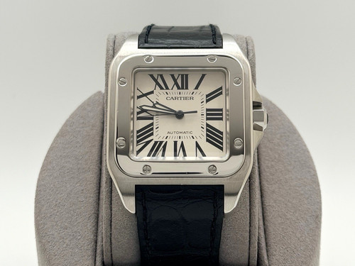 Cartier santos 100 - santos, silver