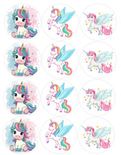 12 pezzi Cute Unicorn