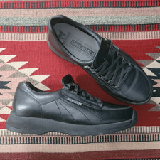 Scarpe Mephisto Rainbow casual stringate in pelle nera taglia 11,5 comode a basso impatto