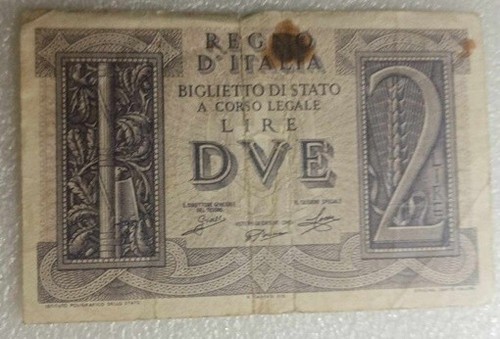 Banconota biglietto stato 2 - biglietto, di