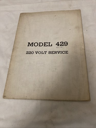 Modello 429 foglio - 429, schemi