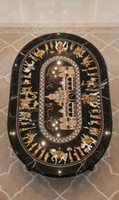 Tavolo ovale in marmo nero con