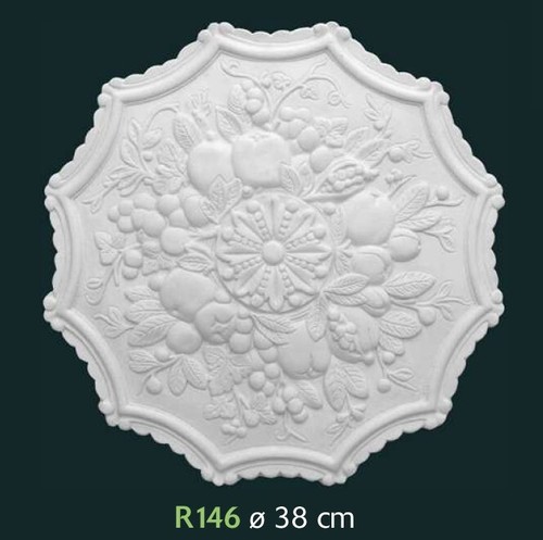 Rosone gesso bianco - bianco, per