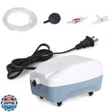 HITOP 2W Pompa Aria per Acquario a Uscita Singola, 1,5L/min Serbatoio Pesci Aeratore con Acc