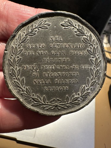 Medaglia dante alighieri - dante, 1916