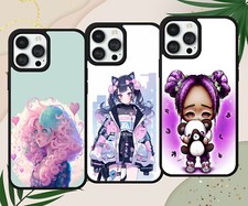 CUSTODIA TELEFONO ANIME RAGAZZA PER IPHONE SAMSUNG GOOGLE PIXEL HUAWEI PASTELLO CARINA