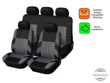 Set Completo Grigio Tessuto Coprisedili Auto Per Citroën Xsara Picasso 2000-2010
