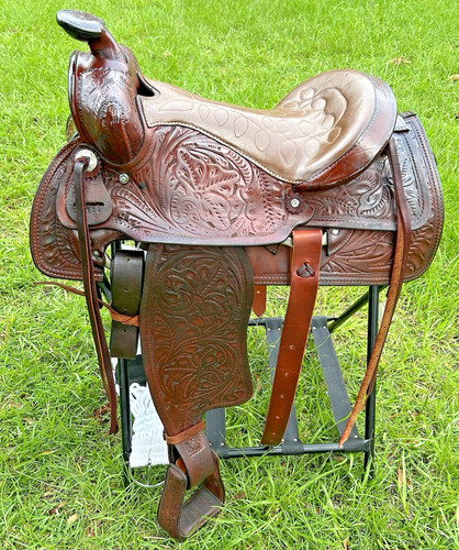 Western pleasure saddle - pleasure, tooled