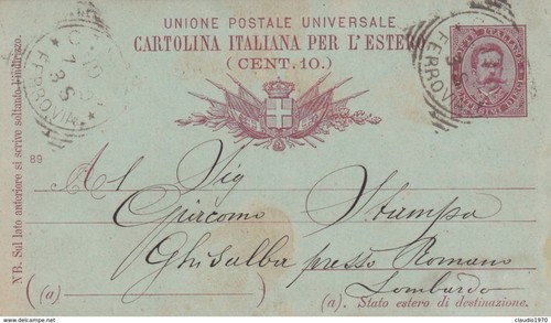 Intero postale per - postale,