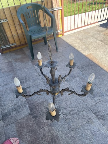 Lampadario metallo luci - lampadario,