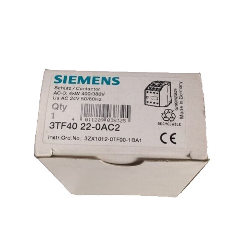 Contattore siemens 3tf40220ac2 - contattore,