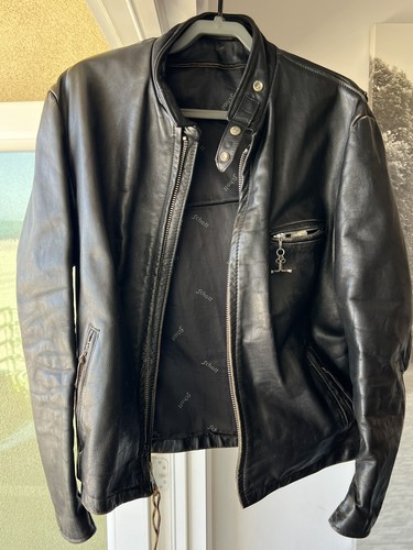 Giacca pelle schott 141l - 141l, cafe