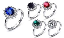 Anello Solitario Fidanzamento Kate Middleton Lady Diana Pietra Zircone Oro