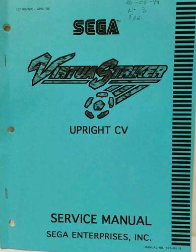 Sega virtua striker service - sega,