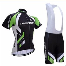 Set imbottito abbigliamento ciclismo Merida pantaloncini e maglia manica corta