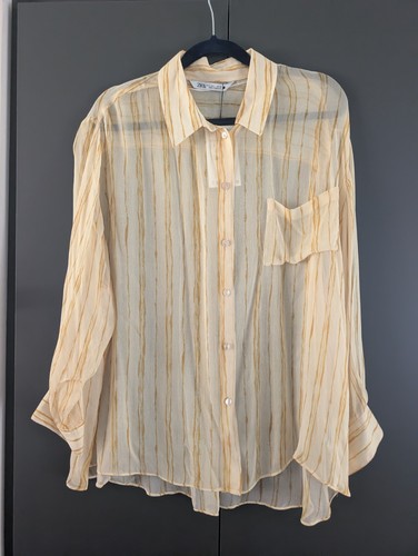 Camicia zara gialla righe - zara,