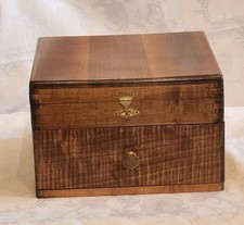  Scatola vuota in legno di quercia coda di tortora porta cartucce munizioni o portasigarette 