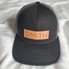 Cappello Trucker Smith Optics Essential Snow Bike Nero Snapback O/S Hat sembra NUOVO 