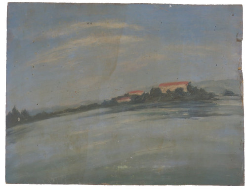 Dipinto olio tavola 1962 - olio, su