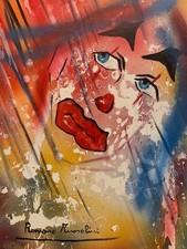 MUSSOLINI ROMANO olio su tela