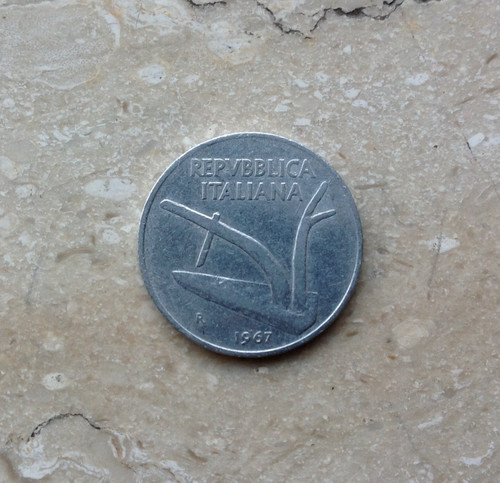 Lire 1967 italia due - italia, spighe