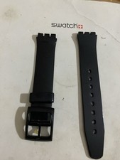 Swatch Gent /new Gent Cinturino Di Ricambio Compatibile Nero Lucido( Nuovo)