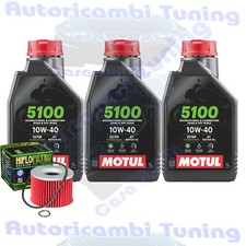 Kit Tagliando Olio Motul 5100 10W40 + Filtro Per Honda CB550 Nighthawk 1982>1983