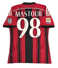 MAGLIA CALCIO MILAN MASTOUR MATCH ISSUED PREPARATA AUTOGRAFATA 2014/15 ADIDAS