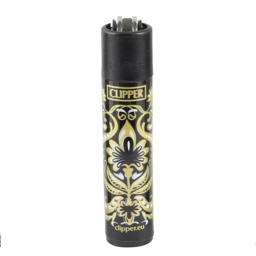 Accendino clipper fiore oro - accendino, d'oro