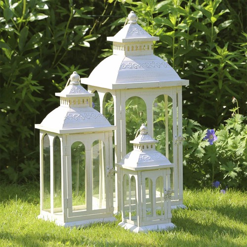 Lanterna country bianco crema - country,