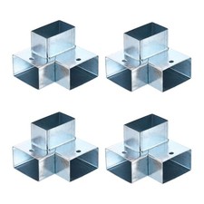 Kit Staffe Gazebo 3 Vie, Staffe Angolari per Legname 2" x 1,22" (Confezione da 4)