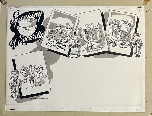 Wwii security poster - poster, mockup