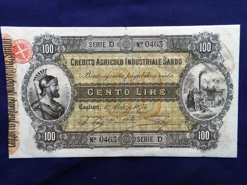 1874 italy rara banconta - italy,