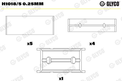 Cuscinetto albero motore glyco - albero,