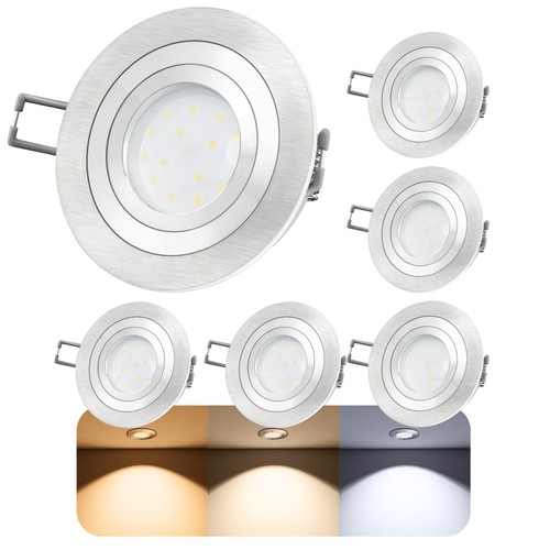 Led lampada da incasso - 6x, rf-2