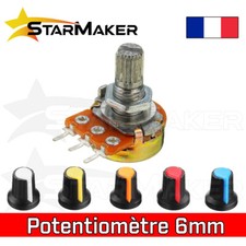 Potentiomètre Linéaire 6mm - 1K 2K 5K 10K 20K 50K 100K 250K 500K 1M / Boutons