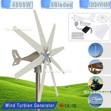 Generatore Eolico, Kit Turbina Eolica wind turbine 12V/24V/48V 4000W 5 pale