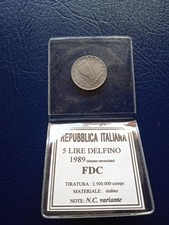 5 lire 1989 timone rovesciato