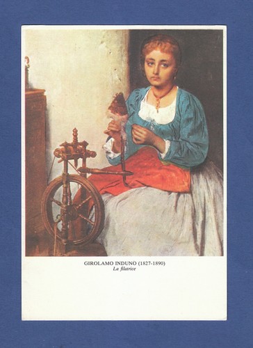 Girolamo induno filatrice - la,