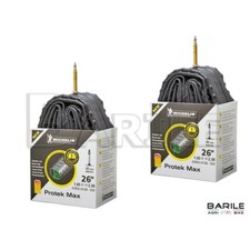 2 Camera D'aria Antiforatura Bici MTB 26 " x 1.9 - 2.3 V / P MICHELIN PROTEK MAX