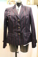 giacca ferragamo viola righe, seta taglia 48