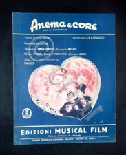 Musica Spartito - Anema e core - S. D'Esposito - Pianoforte e canto - 1950 c.a