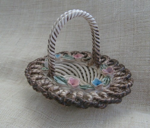 Cestino ovale con fiori - con, e