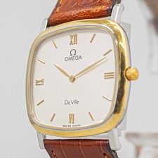*QUASI NUOVO* Cintura Uomo Vintage OMEGA De Ville Cal.1378 Quarzo Romano 30mm Originale