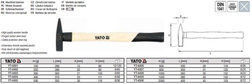 Martello fabbro yato - da,