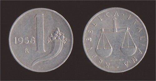 Lira 1958 bilancia e - lira,