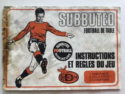 Catalogue subbuteo delacoste - subbuteo,