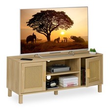 Tavolo TV Credenza Rattan Mobile Televisione Tavolino Televisore 48x115x40 cm